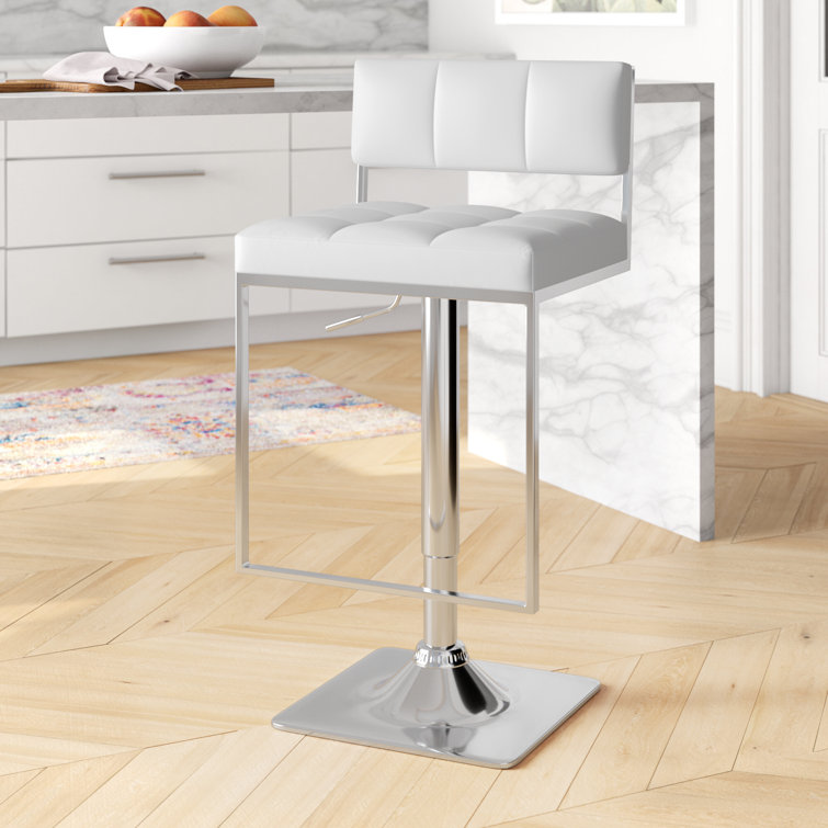 Wade Logan® Kinnear Swivel Upholstered Adjustable Height Counter Stool